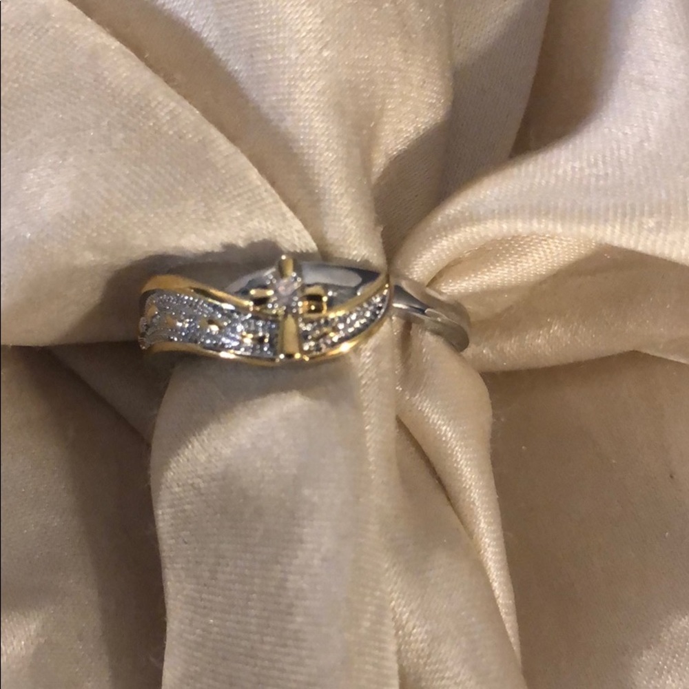 Sterling Silver Cross with footprints